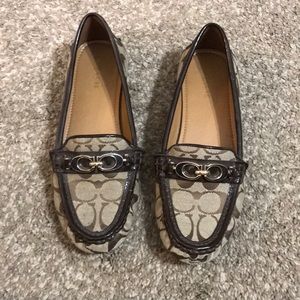 Brown Coach work shoes